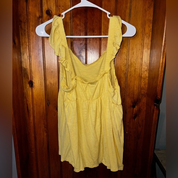 Torrid super soft slub yellow babydoll ruffle tank top size 1 or 1X - Picture 4 of 4